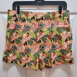 LOFT tropical print shorts, size M